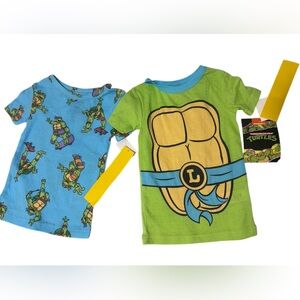 Nickelodeon Teenage Mutant Ninja Turtles Green and Blue Pajama Set